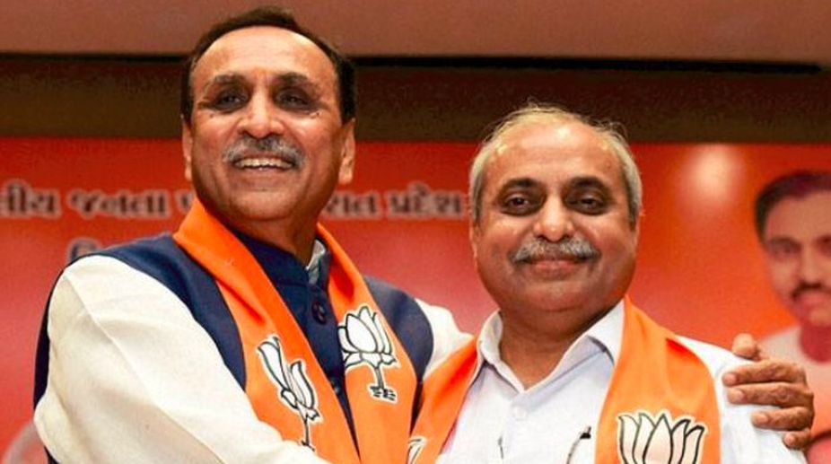 BJP bets on Vijay Rupani again in Gujarat, Nitin Patel Dy CM
