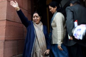 Pakistan violated human rights of Jadhav’s family: Swaraj