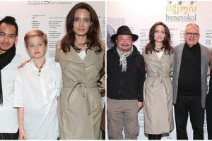 Jolie brings kids to event remembering Cambodian genocide