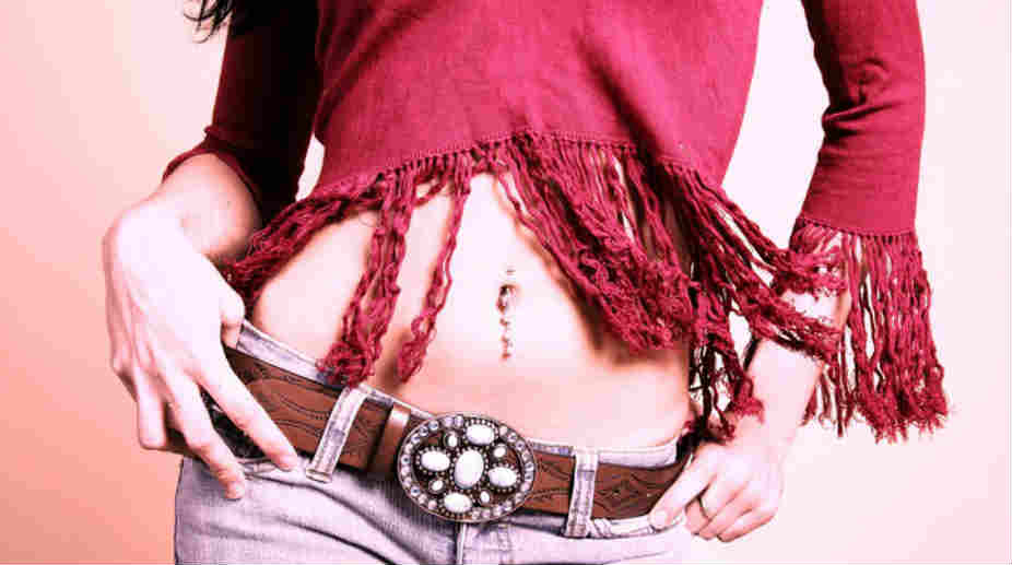 A rising hot trend of belly button piercing