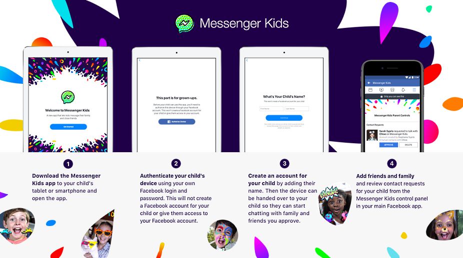 Facebook previews new ‘Messenger Kids’ video chat and messaging app for children
