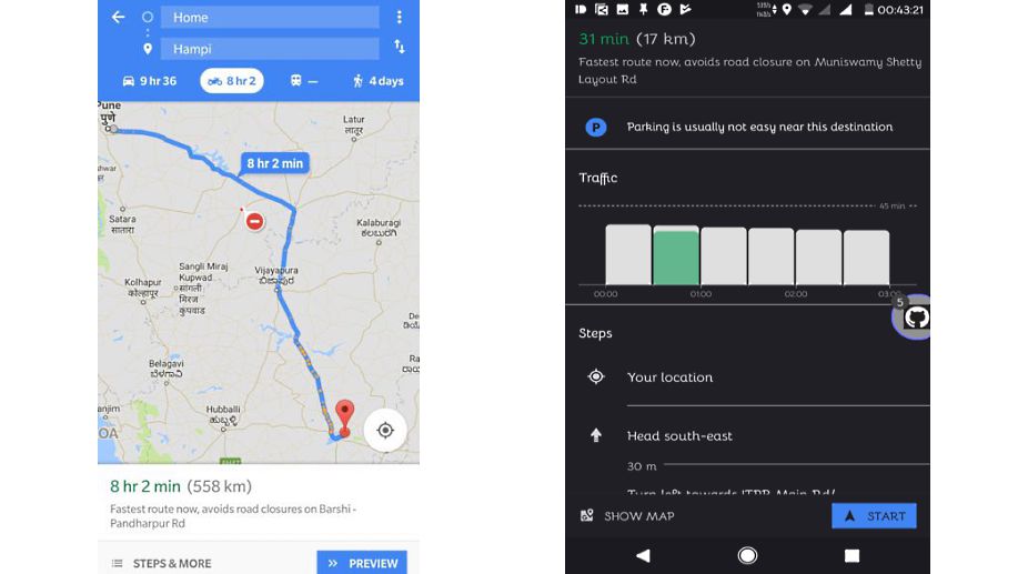 Google Maps gets ‘Two-wheeler’ mode in India, can suggests road closures and parking status