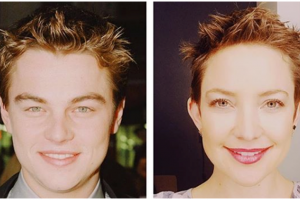 Kate Hudson inspired by Leonardo DiCaprio’s 1990s’ hairdo