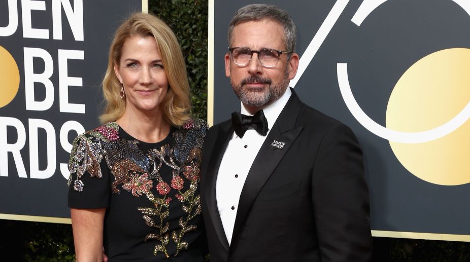 Steve Carell walked the red carpet with his wife, Nancy Carell (Photo Credits: AFP) img