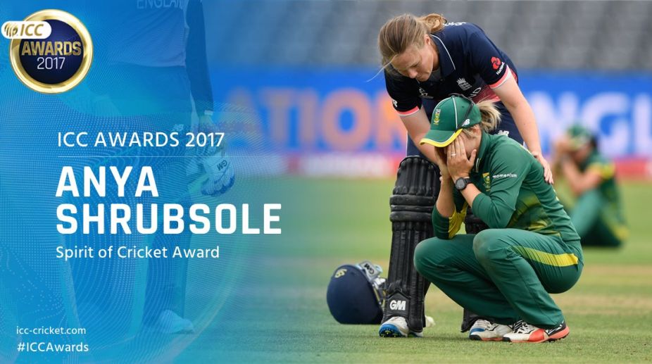 Watch: England vice-captain Anya Shrubsole wins ICC Spirit of Cricket award for this magical moment
