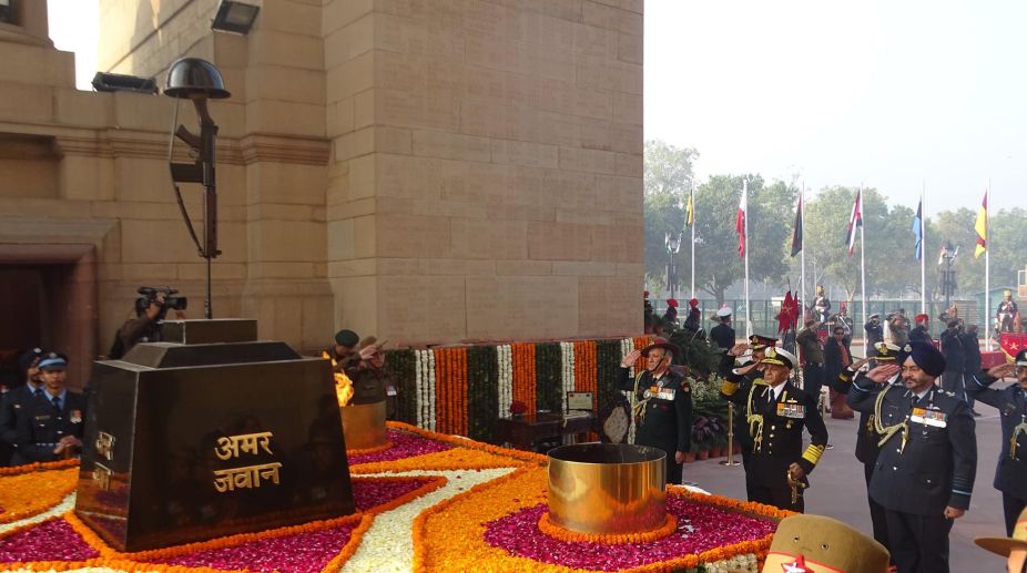 In pics: Army, Navy, Air Force chiefs salute martyrs on Army Day