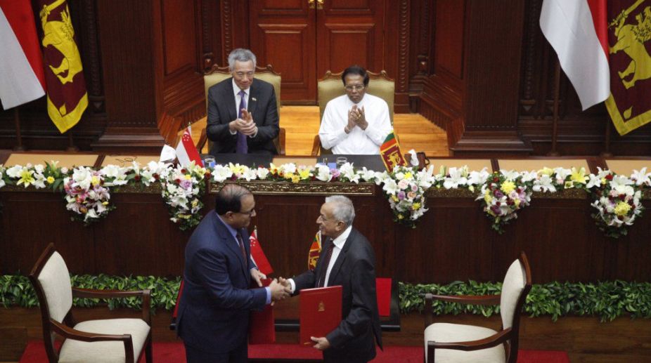 Sri Lanka, Singapore sign FTA