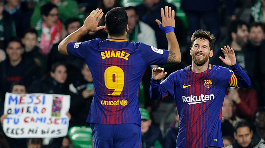 La Liga: Lionel Messi, Luis Suarez score twice as Barcelona league lead