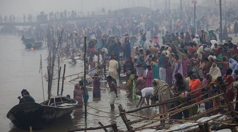 Over 20 lakh devotees take holy dip in Ganga on Makar Sankranti