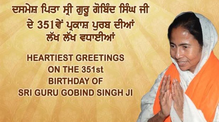 Mamata remembers Guru Gobind Singh on Prakash Utsav
