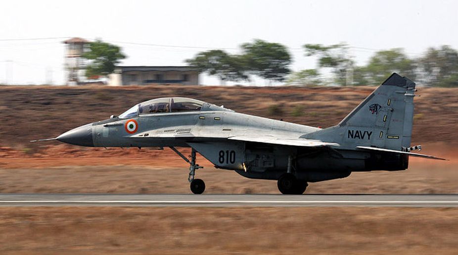 MiG-29 skids off runway in Goa airport, catches fire; pilot safe
