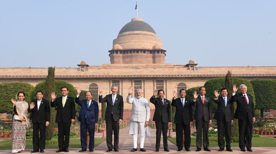 PM Modi welcomes Asean leaders at Republic Day parade