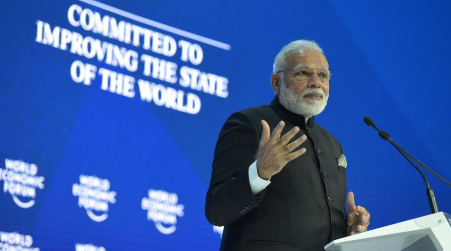 Peace, security serious global challenges: PM Modi at WEF