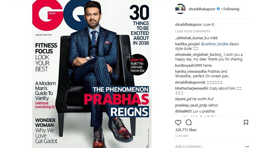 Shraddha Kapoor loved this picture of Prabhas!
