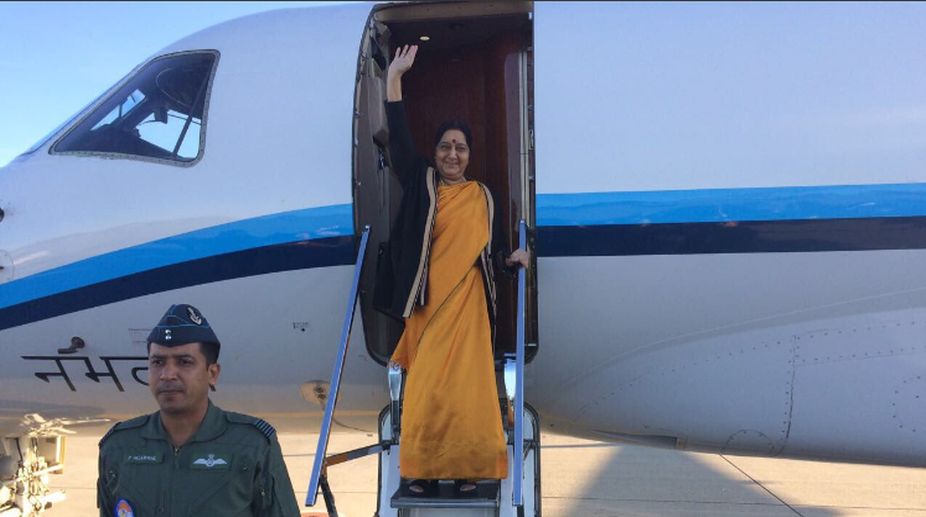 Sushma Swaraj’s plane ‘goes missing’ for 14 minutes