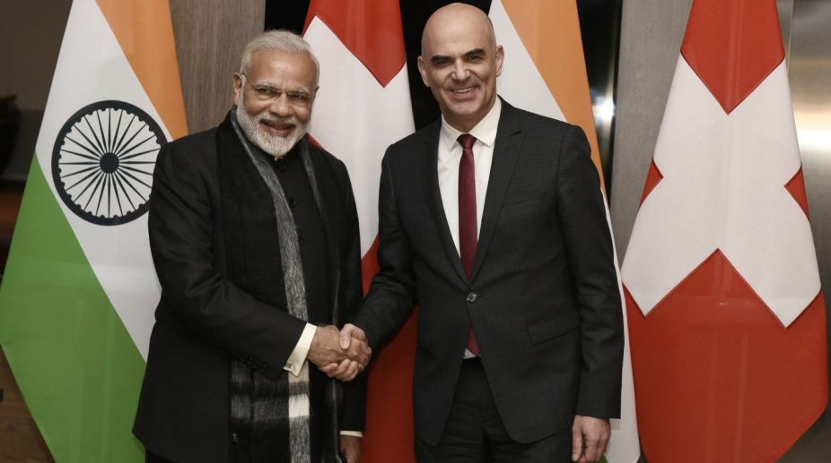 Modi meets Swiss President Alain Berset