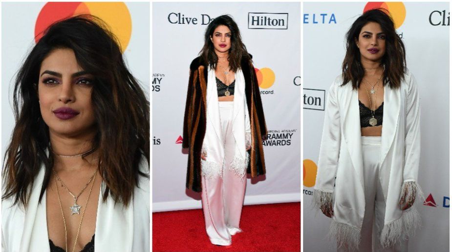 Priyanka Chopra shines at red carpet of Pre-Grammy Gala