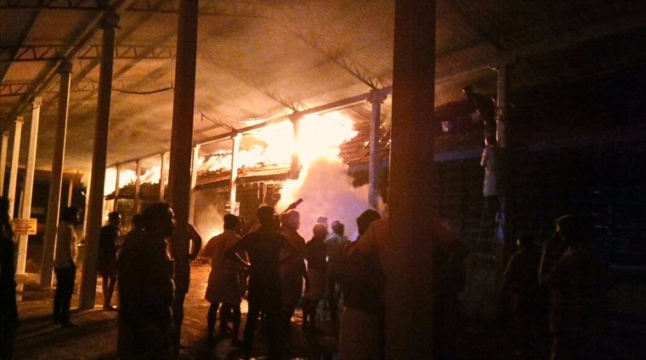 Kerala temple damaged in fire, police probing cause