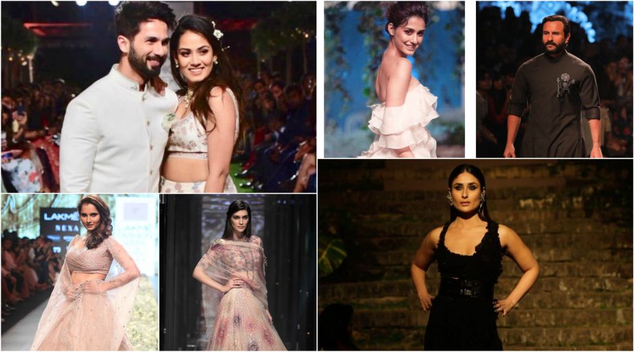 Lakme Fashion Week, Kareena kapoor, Saif Ali Khan, Shahid Kapoor, Mira Kapoor, Dia Mirza