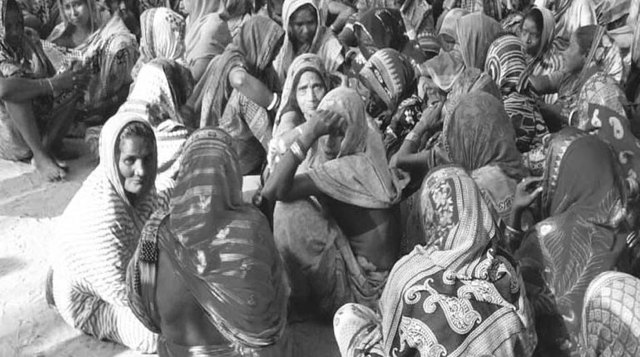Vilagers protest against corrupt practices of anti-Posco leader