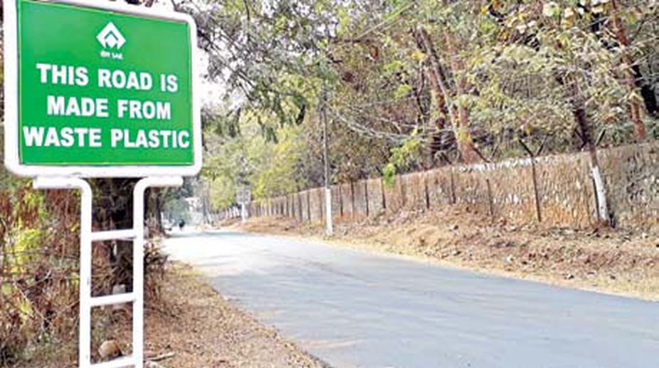 RSP uses waste plastic to construct 1 km road stretch fron Rourkela club to Shaktinagar