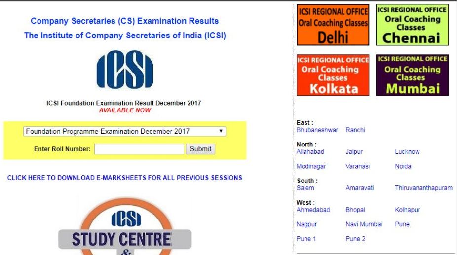 ICSI CS Foundation Result 2017: 5 girls, 1 boy in top three | Check results