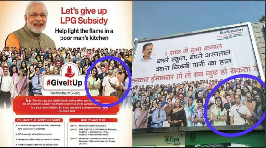Narendra Modi, Arvind Kejriwal caught between bizarre advertisement blooper!