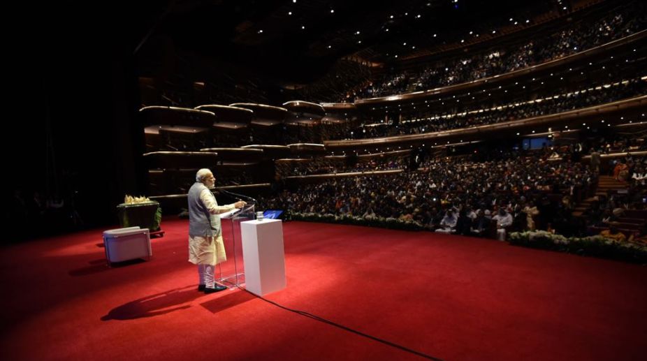 PM Narendra Modi lays stone for UAE’s 1st Hindu temple