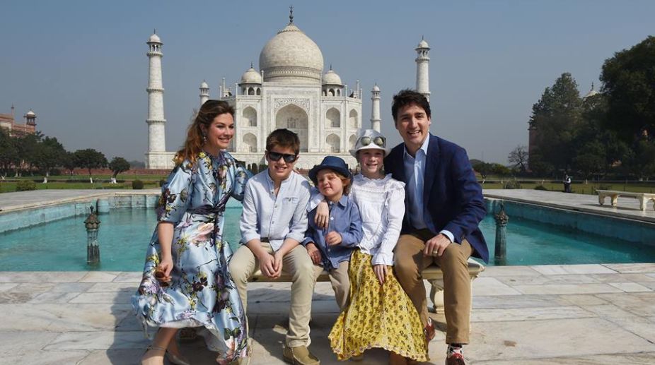 Canadian PM Justin Trudeau, family visit Taj Mahal
