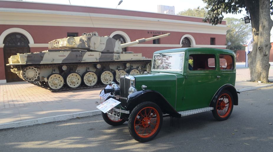 Glimpses of The Statesman Vintage and Classic Car Rally pre-judging event