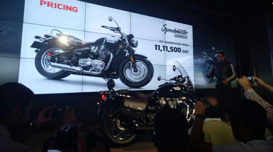 Triumph Bonneville Speedmaster 1200cc cruiser bike launched in India for Rs. 11.11 lakh