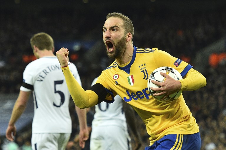 Gonzalo Higuain, UEFA Champions League, Tottenham Hotspur vs Juventus