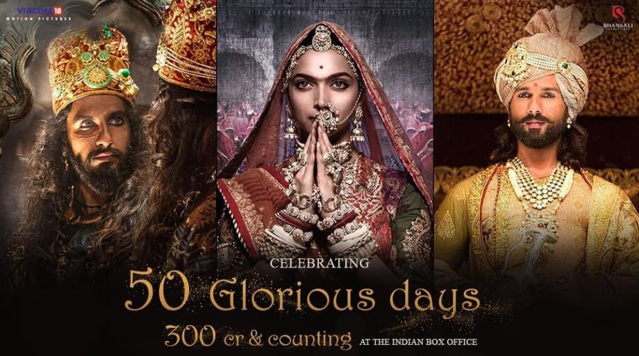 ‘Padmaavat’s glorious run continues, crosses Rs 300-cr mark in India