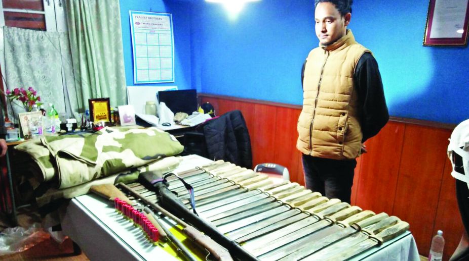 Arms seized, cops say Sikkim helped Bimal with cash