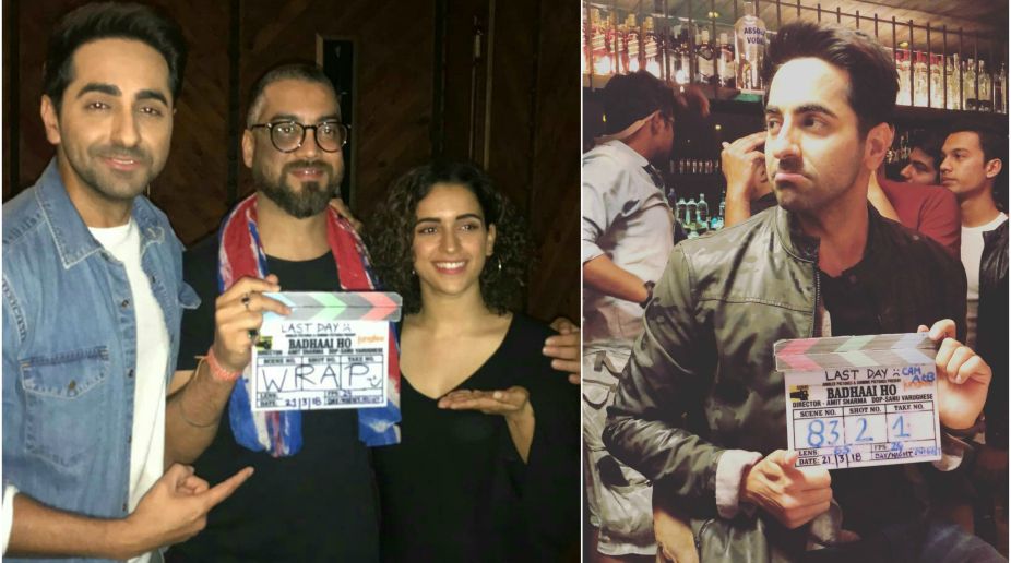 ‘Badhaai Ho’, Ayushmann Khurrana, Sanya Malhotra wrap-up shoot; see pics