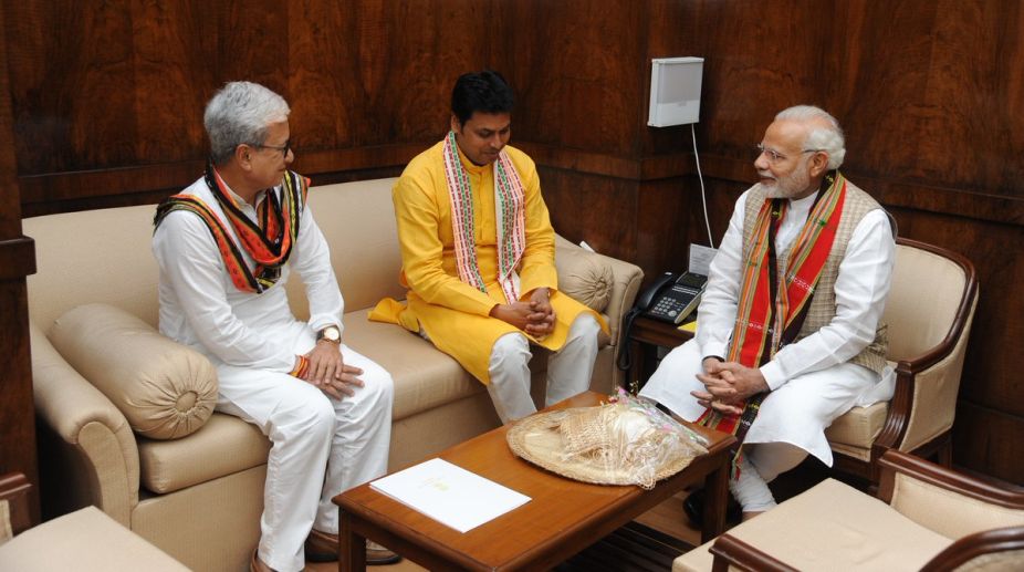 Tripura CM meets PM Modi, seeks special package for state
