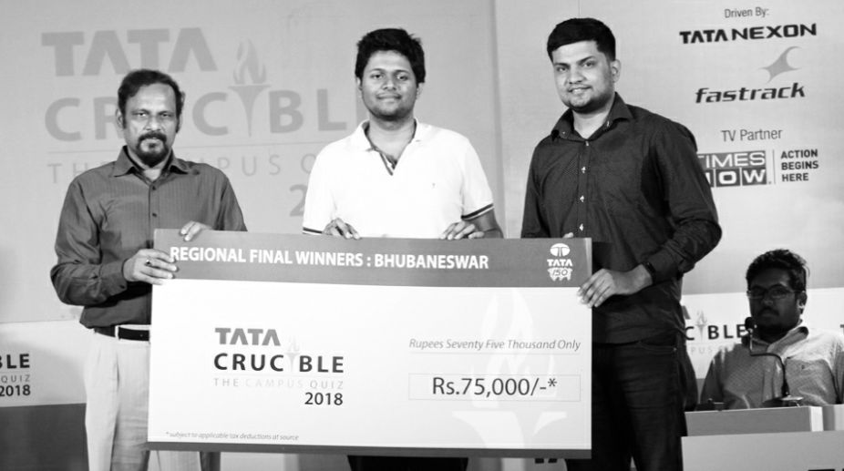 2 CET students win Tata Crucible Campus Quiz 2018 at XIMB with `75,000 cash prize