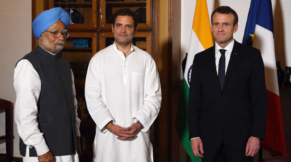 Rahul Gandhi discusses fake news, climate change with Macron