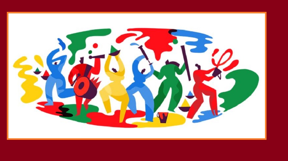 Each colour in Google’s Holi Doodle has a meaning