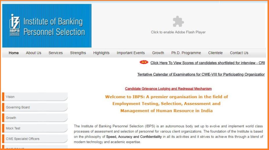 IBPS CRP SPL VII scores released | Check on ibps.in