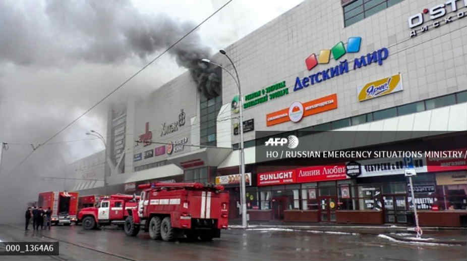 At least 37 dead, over 100 rescued in Russian shopping mall fire