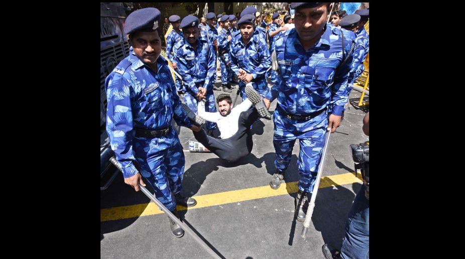 In pics: NSUI, CBSE students protest against paper leak