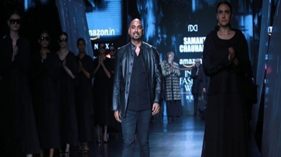 Shades of black and white with Samant Chauhan collection at AIFW