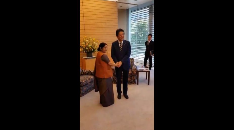 Sushma Swaraj, External Affairs Minister, Japanese Prime Minister, Shinzo Abe