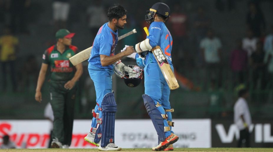 Nidahas Trophy: India beat Bangladesh by 6 wickets