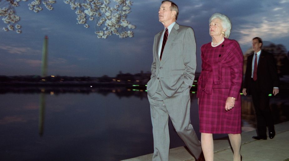 US first Lady Barbara Bush