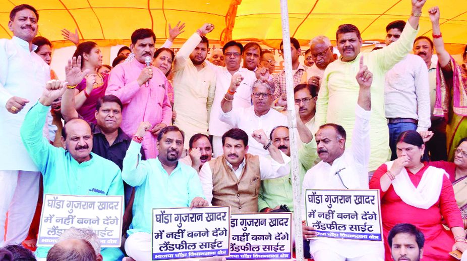 BJP protest against new landfill sites