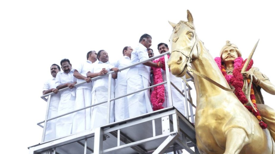 Tamil Nadu CM, deputy CM pay tribute to freedom fighter Dheeran Chinnamalai
