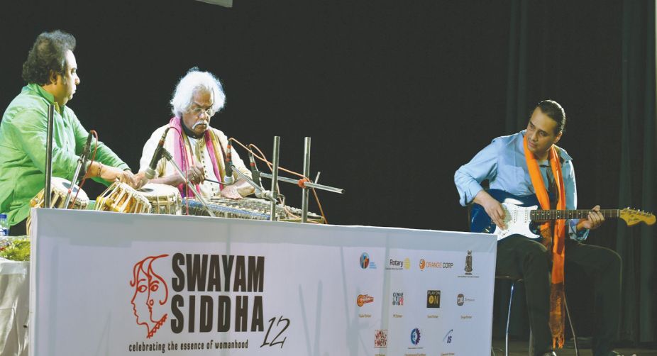 Tarun Bhattacharya with Prodyut Mukherjee and Vikramjit Banerjee
