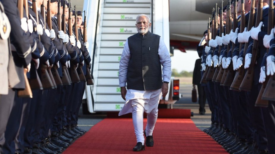 PM Modi completes three-nation Europe tour, back in India